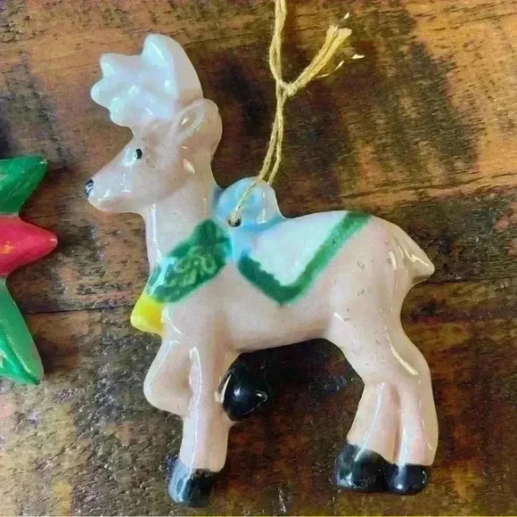 Vintage Hand Painted Christmas ornament lot from the 80s - Picture 3 of 5